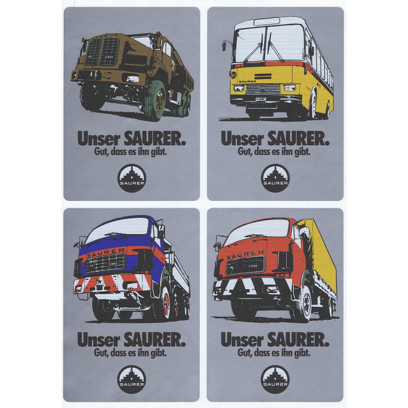 Original Kleber Set 1 Unser SAURER. Gut, dass es ihn gibt.