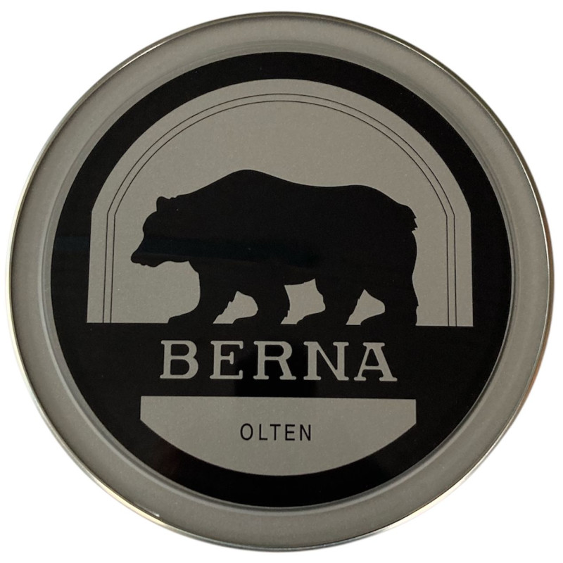 Kühlersignet BERNA V eingefasst, mit Befestigungsbolzen M6