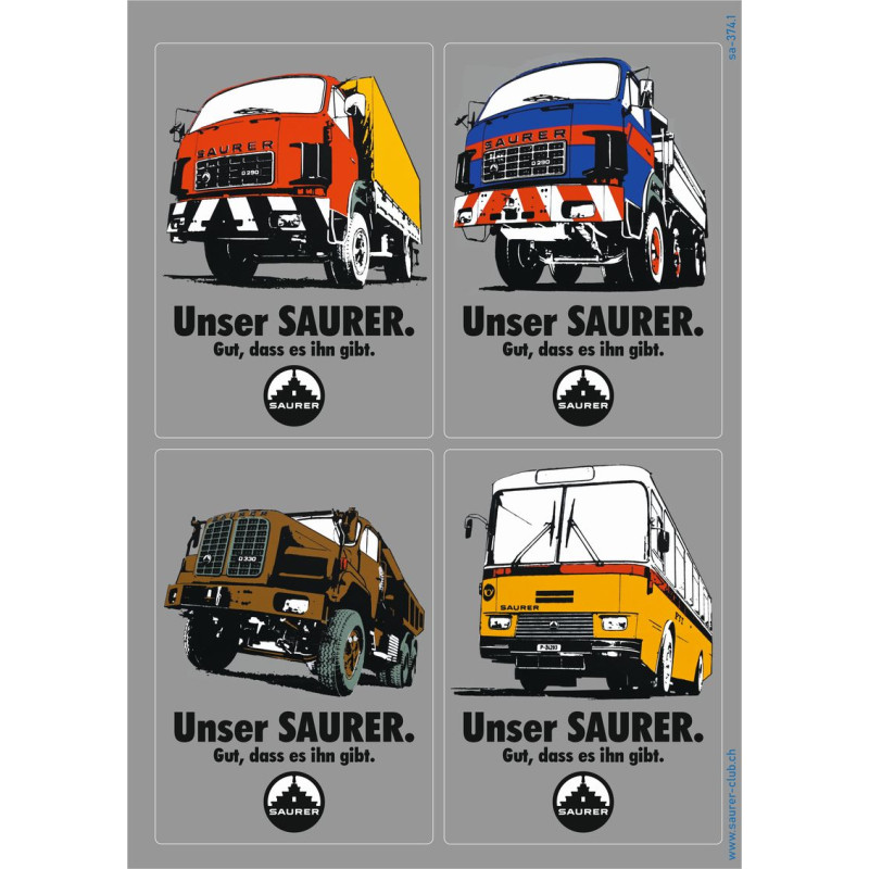 copy of Originale Etichetta Set 1 Unser SAURER. Gut, dass es ihn gibt.